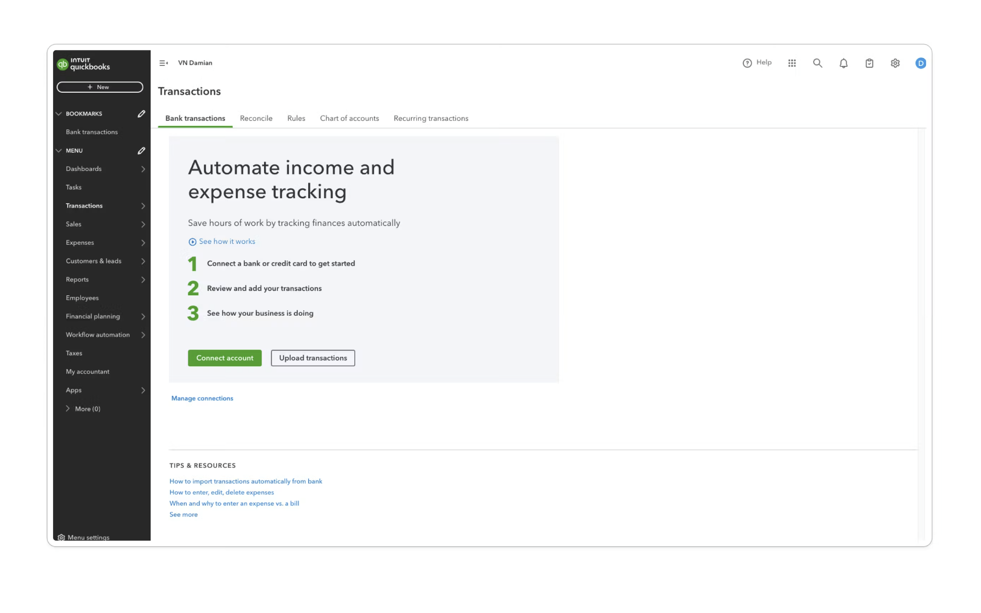 QuickBooks Online screenshot 3
