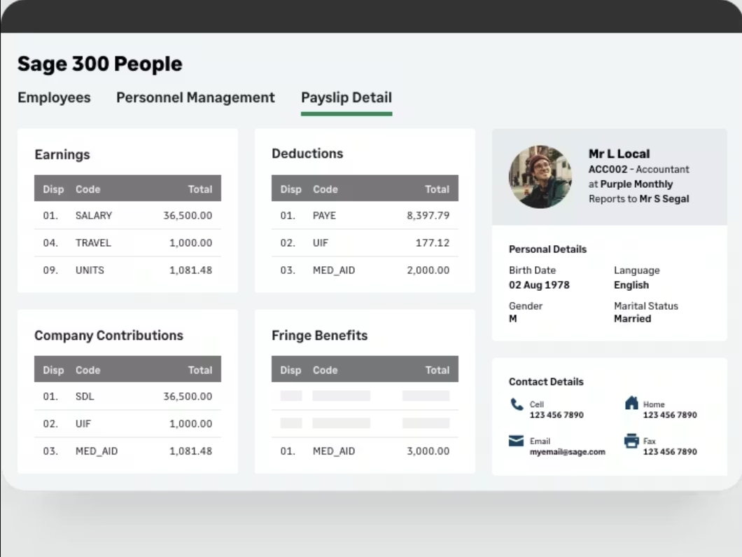 Sage 300 People screenshot 2