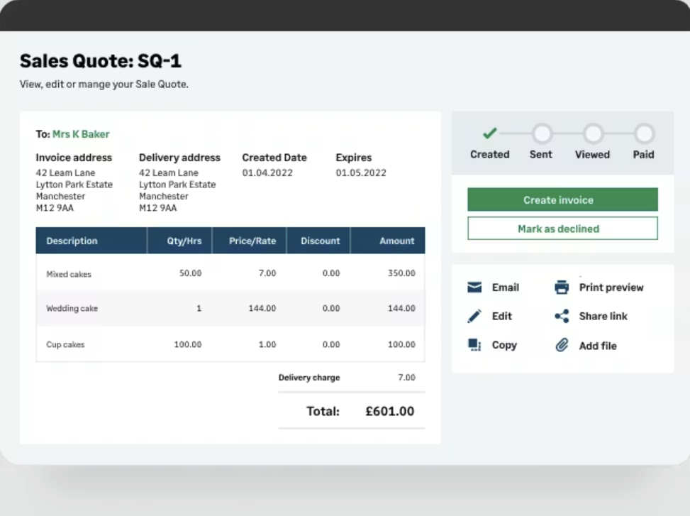 Sage Accounting screenshot 2