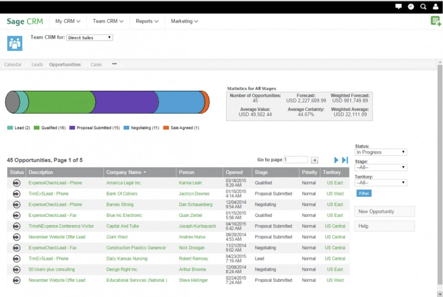 Sage CRM screenshot 3